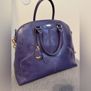 Tahari purple leather purse